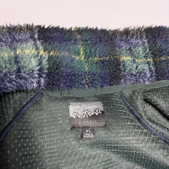 J Crew Fleece Jacket Nordic Sherpa Zip Up Sweater Hiking Outdoor XL 26x29 - Picture 7 of 12